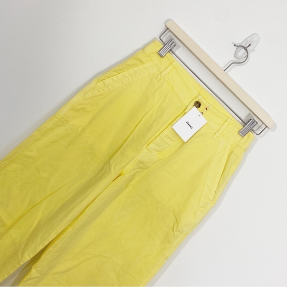 Xirena NWT 24 Baylor Yellow Twill Cotton High Rise‎ Straight Trouser Pant’s - Picture 5 of 13